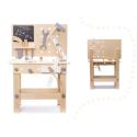 Warsztat z narzędziami drewniany na stoliku zestaw majsterkowicza  Edukacyjne zabawki KX6281-IKA 5