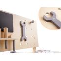 Warsztat z narzędziami drewniany na stoliku zestaw majsterkowicza  Edukacyjne zabawki KX6281-IKA 11