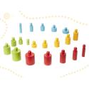 Odważniki cylindry drewniane montessori kolorowe  Edukacyjne zabawki KX6290-IKA 7