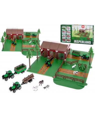 Farma zagroda do zabawy zwierzątka traktor JASPERLAND  Pozostałe zabawki dla dzieci KX6027-IKA 1