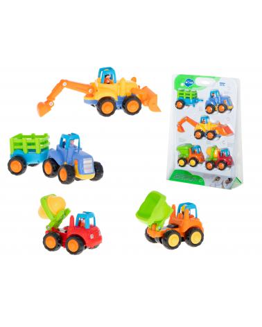 Pojazdy traktor autko koparka wywrotka 4szt HOLA  Pozostałe zabawki dla dzieci KX6007-IKA 1