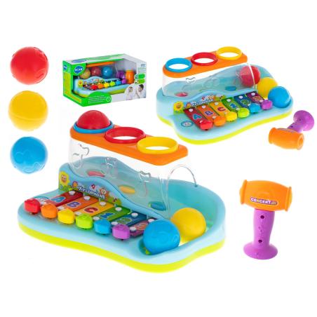 Pianinko interaktywne organki cymbałki z literkami Hola  Edukacyjne zabawki KX6003-IKA 1