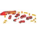 Transporter ciężarówka TIR wyrzutnia w walizce + 7 aut straż pożarna  Pozostałe zabawki dla dzieci KX5993-IKA 11