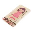 Puzzle drewniane warstwowe budowa ciała montessori dziewczynka  Edukacyjne zabawki KX5957-IKA 2