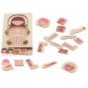 Puzzle drewniane warstwowe budowa ciała montessori dziewczynka  Edukacyjne zabawki KX5957-IKA 6
