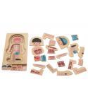 Puzzle drewniane warstwowe budowa ciała montessori chłopiec  Edukacyjne zabawki KX5957_1-IKA 7