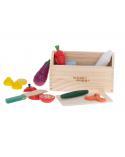 Warzywa drewniane do krojenia na magnes w skrzynce + akcesoria  Pozostałe zabawki dla dzieci KX5956-IKA 3