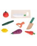 Warzywa drewniane do krojenia na magnes w skrzynce + akcesoria  Pozostałe zabawki dla dzieci KX5956-IKA 6