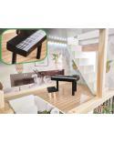 LULILO Domek dla lalek drewniany FLORO boho LED  Lalki i akcesoria KX5944-IKA 8
