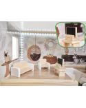 LULILO Domek dla lalek drewniany FLORO boho LED  Lalki i akcesoria KX5944-IKA 12
