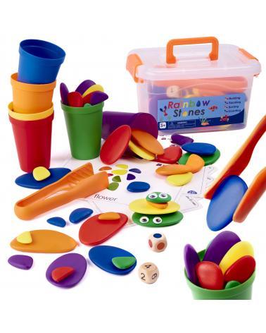 Kamyki kreatywne kolorowe układanka montessori  Edukacyjne zabawki KX6288-IKA 1