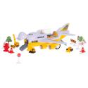 Transporter samolot + 6 aut pojazdy budowlane bok/przód  Pozostałe zabawki dla dzieci KX5987-IKA 11