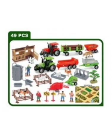 Farma gospodarstwo ze zwierzętami i maszynami 49szt.  Edukacyjne zabawki KX5837-IKA 1