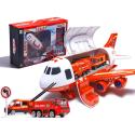 Transporter samolot + 3 auta straż pożarna   Pozostałe zabawki dla dzieci KX6684_2-IKA 1