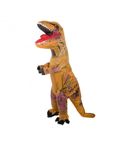 Kostium strój dmuchany dinozaur T-REX Gigant brązowy 1.5-1.9m  Pozostałe zabawki dla dzieci KX7454-IKA 1