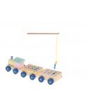 Sorter drewniany pociąg ciuchcia rybki montessori  Pozostałe zabawki dla dzieci KX6121-IKA 4
