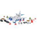 Transporter samolot + 6 aut policja bok/przód  Pozostałe zabawki dla dzieci KX5986-IKA 9