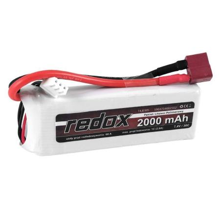 Redox ASG 2000 mAh 7,4V 30C DEAN (scalony) - pakiet LiPo Redox Akumulatory i ogniwa 5903754002502-KJA 1