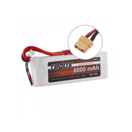 Akumulator Redox 6000 mAh 7,4V 30C - Pakiet LiPo Redox Akumulatory i ogniwa 5903754001321-KJA 1