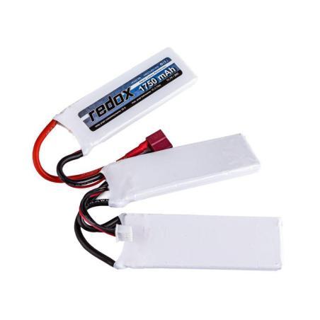 Pakiet Akumulator LiPo ASG 1750 mAh 11,1V 20C rozdzielony 1+1+1 Redox Redox Części i akcesoria modeli 5903754001895-KJA 1