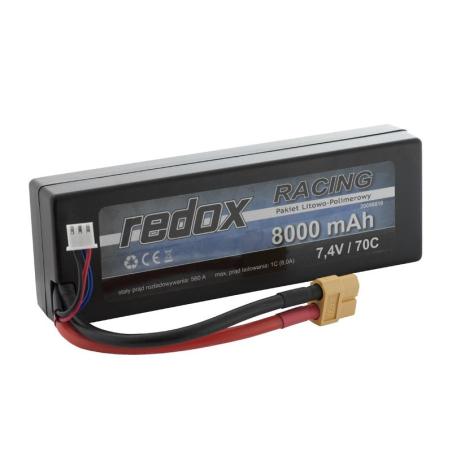 Redox RACING 8000 mAh 7,4V 70C Hardcase - samochodowy pakiet LiPo Redox Akumulatory i ogniwa 5903754000959-KJA 1