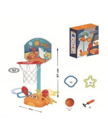 Kosz do gry w koszykówkę 2w1 kosz + ringo krab  Pozostałe zabawki dla dzieci KX5528-IKA 1
