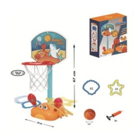 Kosz do gry w koszykówkę 2w1 kosz + ringo krab  Pozostałe zabawki dla dzieci KX5528-IKA 1