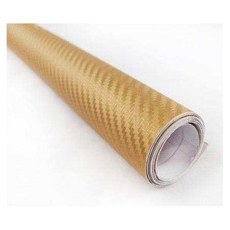 Folia rolka carbon 3D złota 1,27x28m