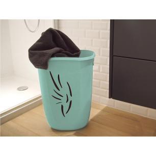 Kosz na pranie FLORA z pokrywą 40L SZARY