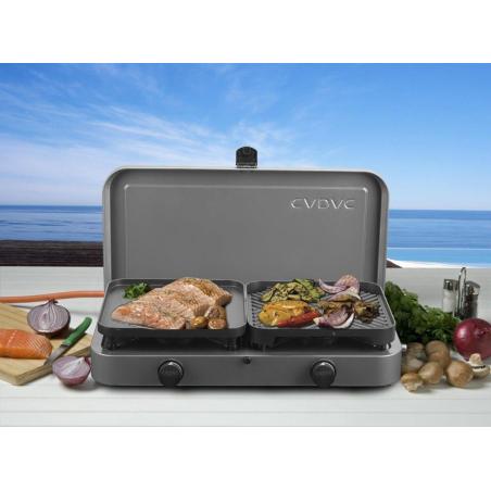 Płyta grillowa CADAC z powłoką GreenGrill® do kuchenki 2-palnikowej