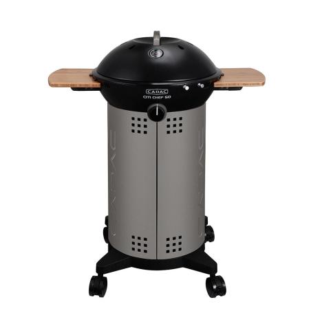 Grill gazowy na kółkach CADAC City Chef 49cm z bocznymi półkami