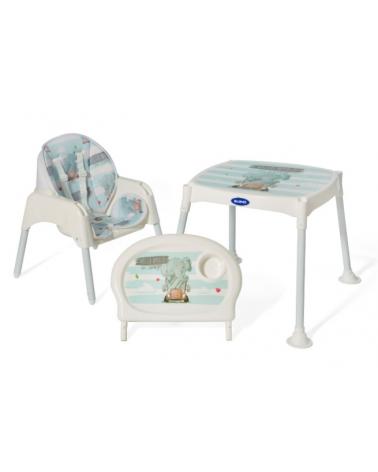 Krzesełko do karmienia stoliczek 3w1 niebieski Akcesoria dla dzieci KX5317_2-IKA 1
