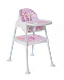Krzesełko do karmienia stoliczek 3w1 różowy Akcesoria dla dzieci KX5317_3-IKA 1