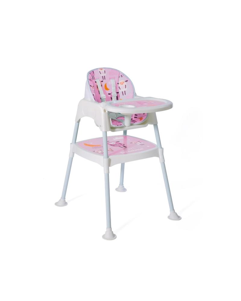 Krzesełko do karmienia stoliczek 3w1 różowy Akcesoria dla dzieci KX5317_3-IKA 1