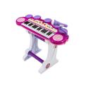 Różowe Organki Keyboard - Stolik, Krzesełko, Mikrofon  Edukacyjne zabawki BB45D-KJA 3