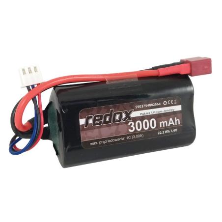 Redox ASG 3000 mAh 7,4V DEAN (scalony) - pakiet Li-Ion Redox Akumulatory i ogniwa 5903754002564-KJA 1