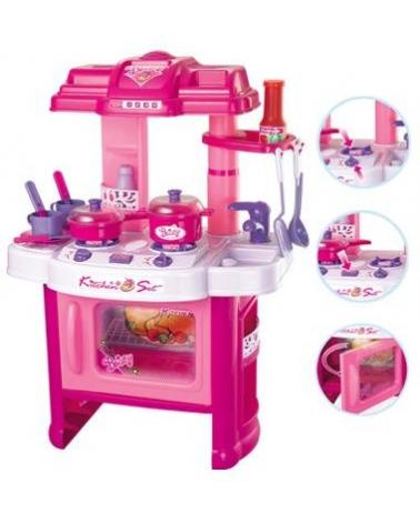 Kuchnia z piekarnikiem różowa - dźwięki, światło, akcesoria Emily Zabawki AGD 008-26-KJA 1