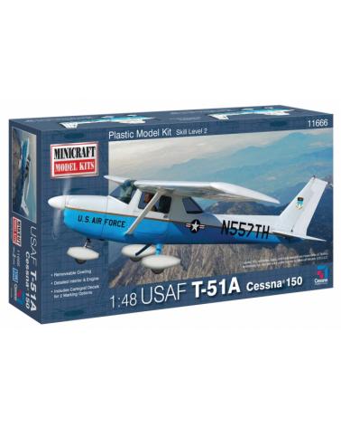 Model plastikowy - Samolot Cessna 150 T51A USAF ATC - Minicraft Minicraft Model Kits Modele do sklejania 11666-KJA 1