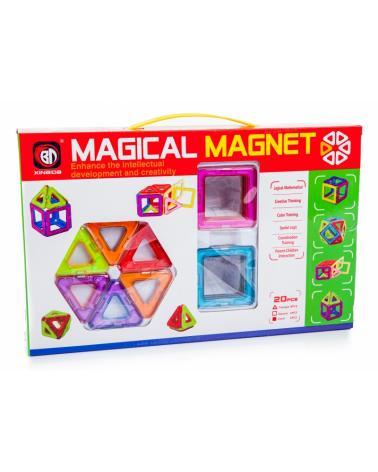 Kolorowe klocki magnetyczne MAGICAL MAGNET 20SZT  E1 KONTEXT Klocki 12096-CEK 1