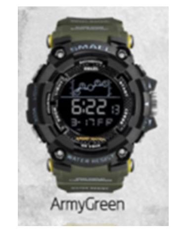 Zegarek męski militarny wodoodporny LED SMAEL zielony Pozostałe KX5268-IKA 1