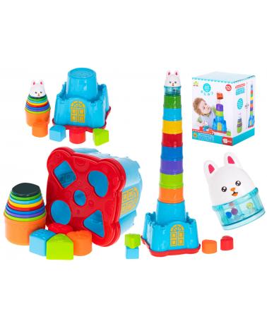 Zamek króliczka kubeczki wieża piramida sorter  Edukacyjne zabawki KX5453-IKA 1