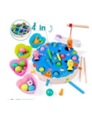 Gra rodzinna rybki gąsienice łowienie montessori Edukacyjne zabawki KX5269-IKA 1