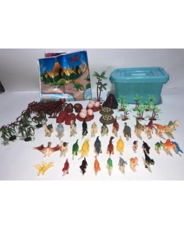 Figurki zwierzęta dinozaury + akcesoria 83elementy  Pozostałe zabawki dla dzieci KX5221-IKA 1