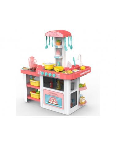 Multifunkcyjna Różowa Kuchnia Z Piekarnikiem, Kranem, Płytą Indukcyjną  Zabawki AGD 889-63-KJA 1