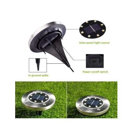 Lampa solarna ogrodowa LED najazdowa gruntowa 12szt