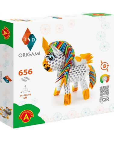 Origami 3D Jednorożec 656 elementów Alexander Alexander Plastyczne zabawki 22948-CEK 1