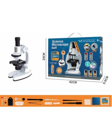 Mikroskop 2w1 podświetlenie powiększenie 200x 600x 1200x Madej Edukacyjne zabawki 22965-CEK 1