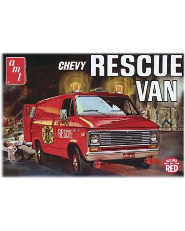 Model Plastikowy Do Sklejania AMT (USA) - 1975 Chevy Rescue Van (Czerwony) AMT Modele do sklejania AMT851-KJA 1