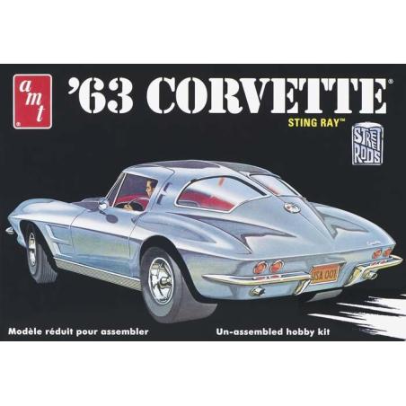 Model plastikowy AMT - 1963 Chevy Corvette AMT Modele do sklejania AMT861-KJA 1