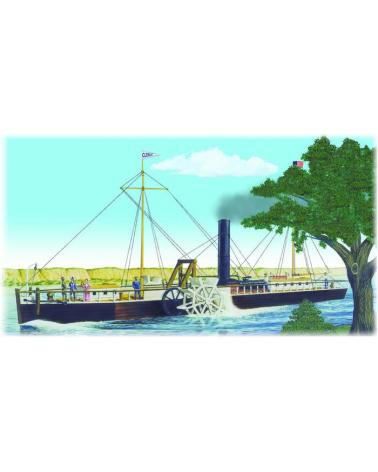 Model Plastikowy Do Sklejania Lindberg (USA) - Fulton Clermont Paddle Wheel Steamship Lindberg Modele do sklejania HL200-KJA 1